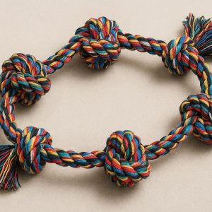 23 Interactive Cotton Rope Dog Toy For Tug Of War And Dental Health With Multi Knot Durable Design