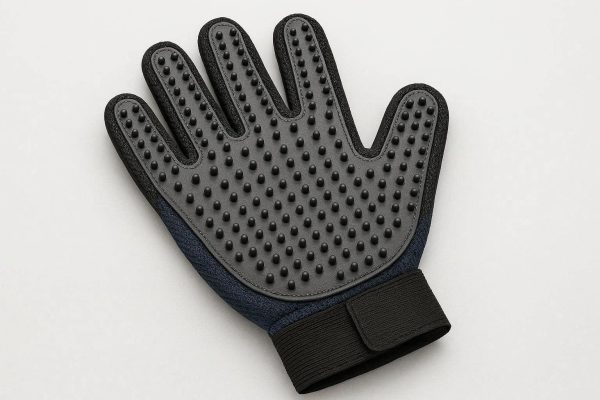 20 Heavy Duty Pet Deshedding Glove With Reinforced Rubber Tips For Thick Coated Large Dog Breeds