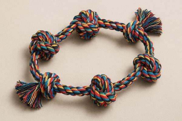 23 Interactive Cotton Rope Dog Toy For Tug Of War And Dental Health With Multi Knot Durable Design