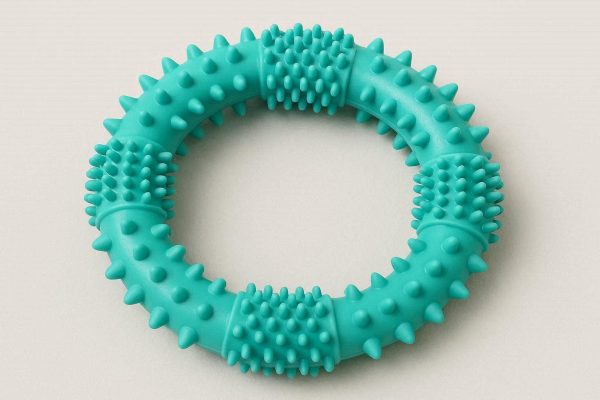 28 Dental Care Rubber Ring Toy For Puppies With Soft Nubs For Teething Relief And Healthy Gums