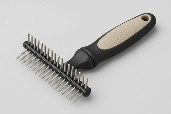 7 Rotating Pin Pet Grooming Comb For Long Haired Breeds To Detangle Mats Without Pulling Sensitive Skin